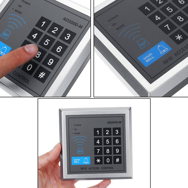 RFID Code Lock with Fingerprint Access Control Swipe Access System Key Set 125KHz for Home Office Security