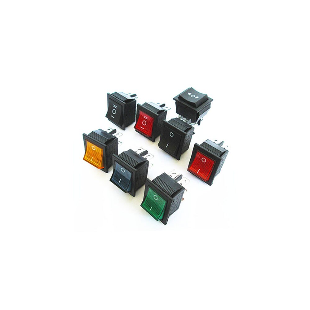 5PCS KCD4 Rocker Switch 2/3 Position 4/6 Pins Electrical Equipment With Light Power Switch Switch 16A 250VAC/ 20A 125V ON-OFF-ON