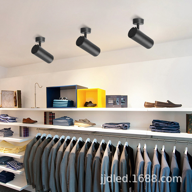 LEDCeiling Spotlight Open-Mounted Ceiling Lamp Store Clothing Store Background WallCOBTrackless Commercial Spotlight