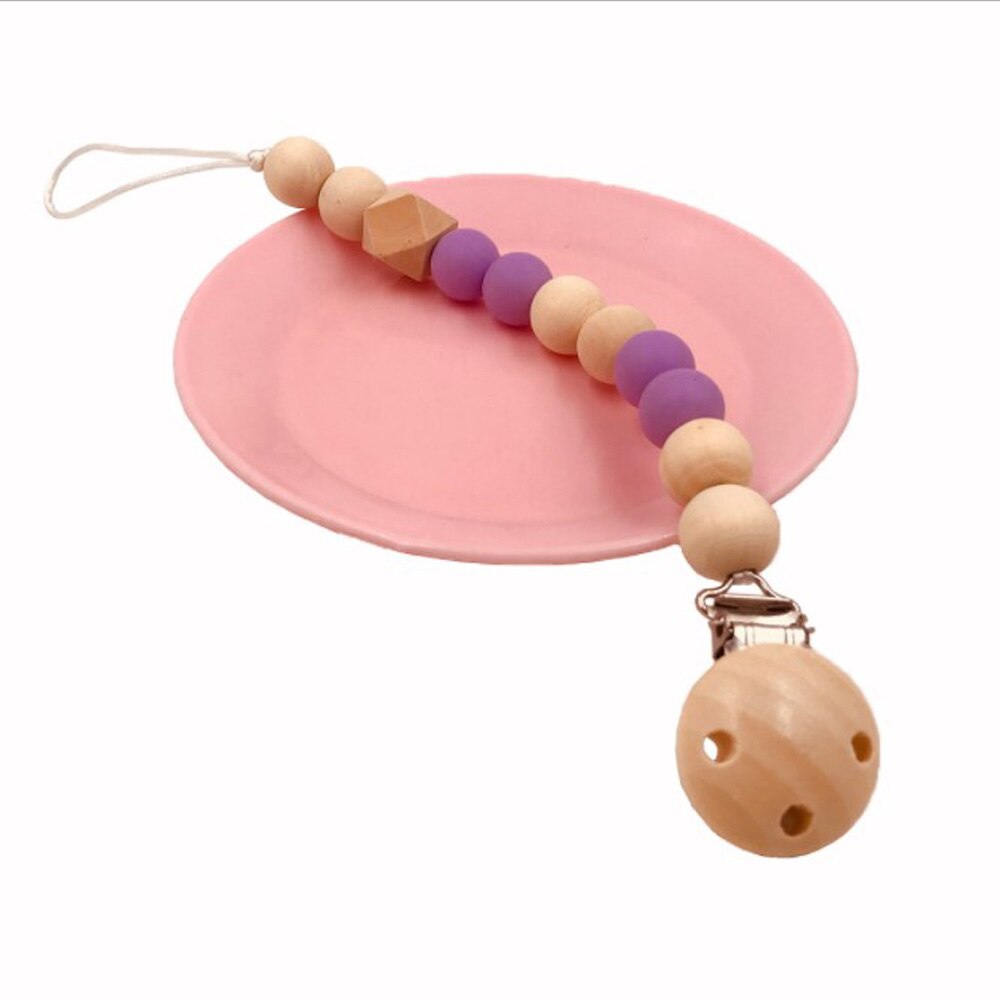 Dieren Houten Hanger Baby Play Gym Accessoires Bpa Gratis Food Grade Houten Bijtring Speelgoed Interactieve Baby Geboorte: plum