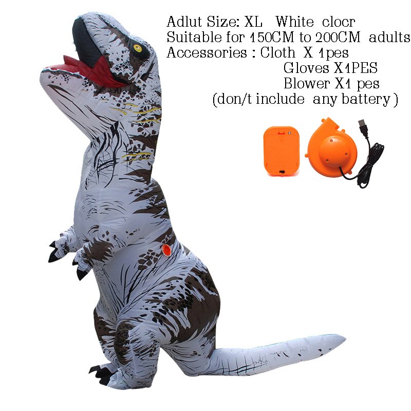 T-rex Dinosaure déguisement gonflable mascotte Deguisement Halloween Pour Animaux Cosplay Dinosaure: Adult Size7