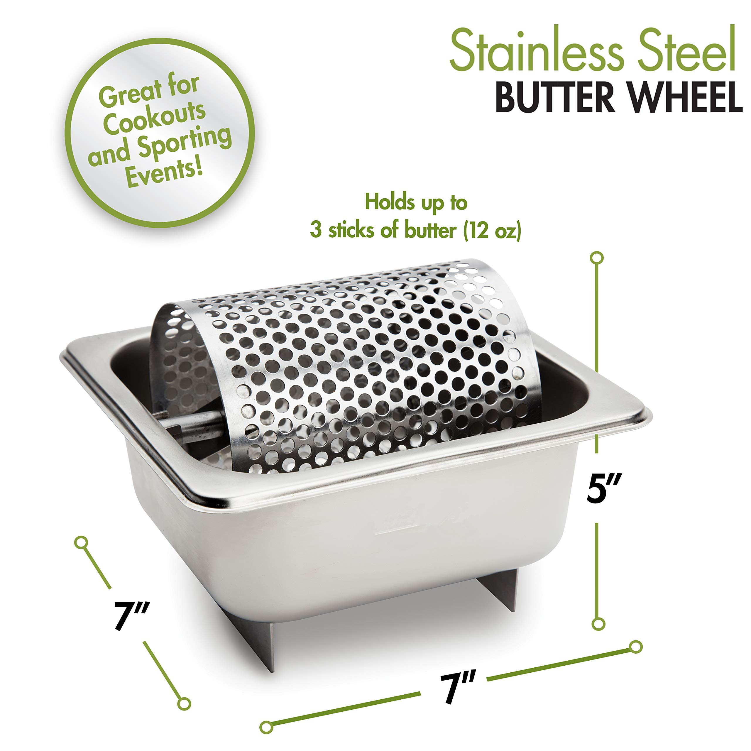 Rueda de mantequilla para untar uniformemente, dispensador de mantequilla derretida de acero inoxidable, rodillo de mantequilla, Gadgets de cocina, herramienta de hamburguesa americana