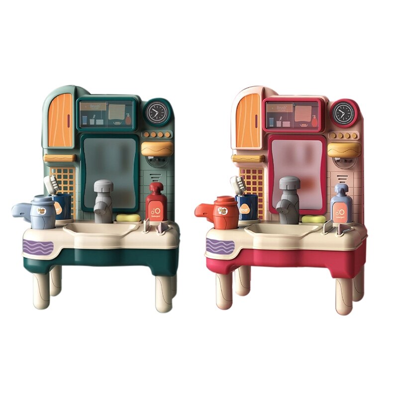 Kinderen Pretend Play Wassen Tafel Druk Water Met Geluid Licht Speelgoed
