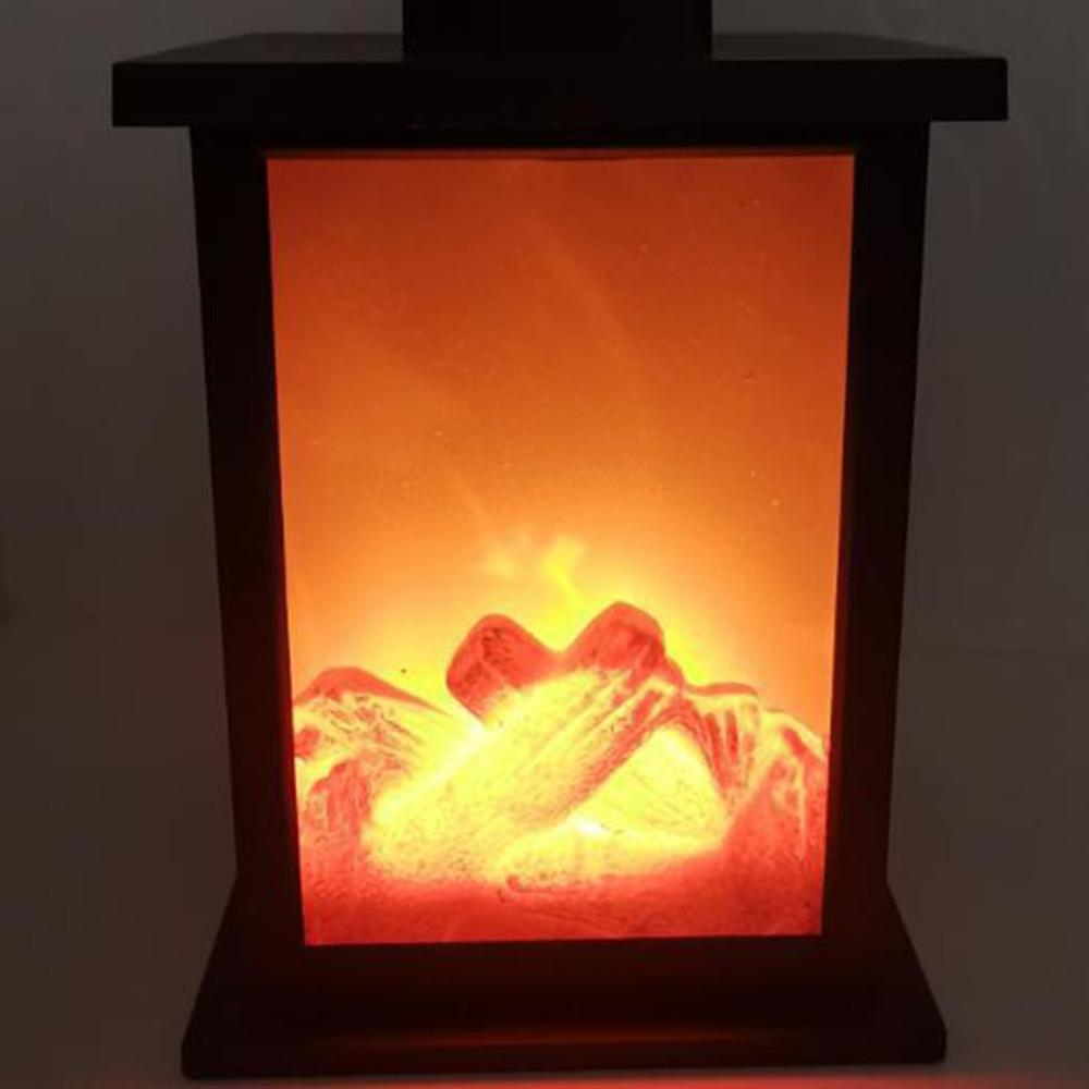LED Flame Night Light Fireplace Light Lamps Lantern For Home Decoration Courtyard Living Room Outdoor Lighting
