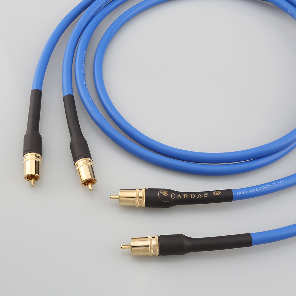 Pair HiFi Cardas Clear Light Interconnect Cable for CD Play AMP Audio RCA Cable with Gold Plated RCA Jack