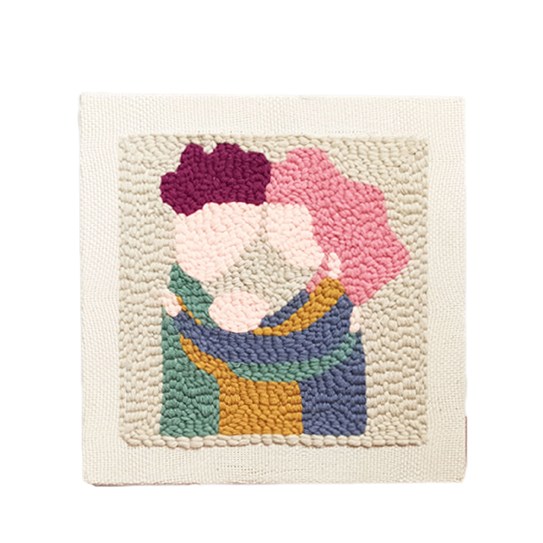 Diy Breien Wollen Kleed Haken Handwerk Wollen Borduren Met/Zonder 26X26 Cm Houten Frame Punch Naald Foto frame