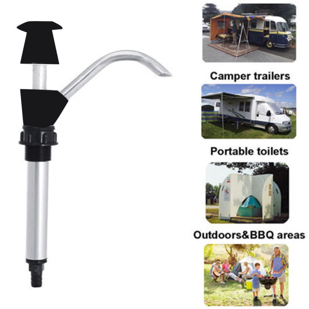 Autocamper vand camping pumpe campingvogn vask vand dobbeltvirkende autocamper del legeret sort dobbeltvirkende betjening tilbehør