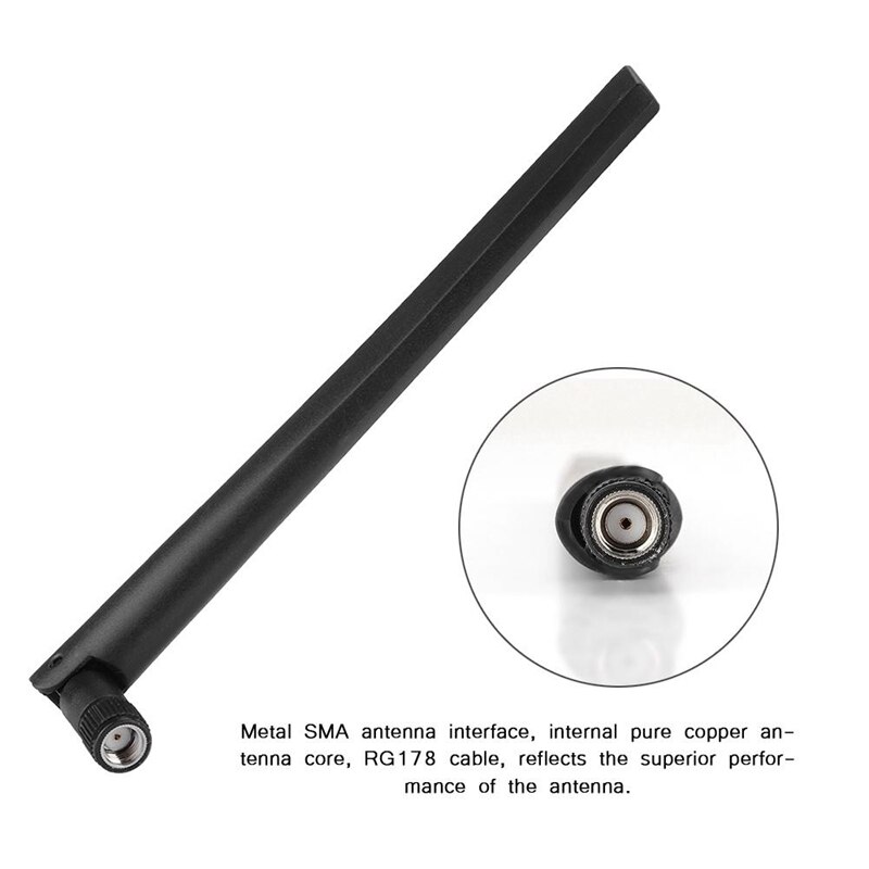 10 st metall wifi-antenn av rp-sma-gränssnitt med 5 dbi 2.4g/5g dubbelband trådlös wifi-antenn för asus rt -ac68u