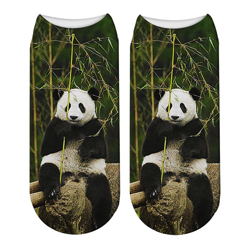 Schattige panda bedrukte sokken korte dieren damessokken terreur nieuwigheid sokken lage enkelsokken 5 zws 69: Stijl 12
