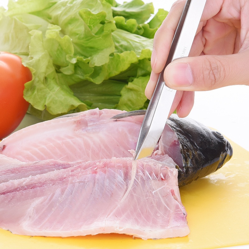 Keuken Animal Feather Remover Rvs Fishbone Pincet Voor Verwijderen Dier Haar Bont Botten Tang