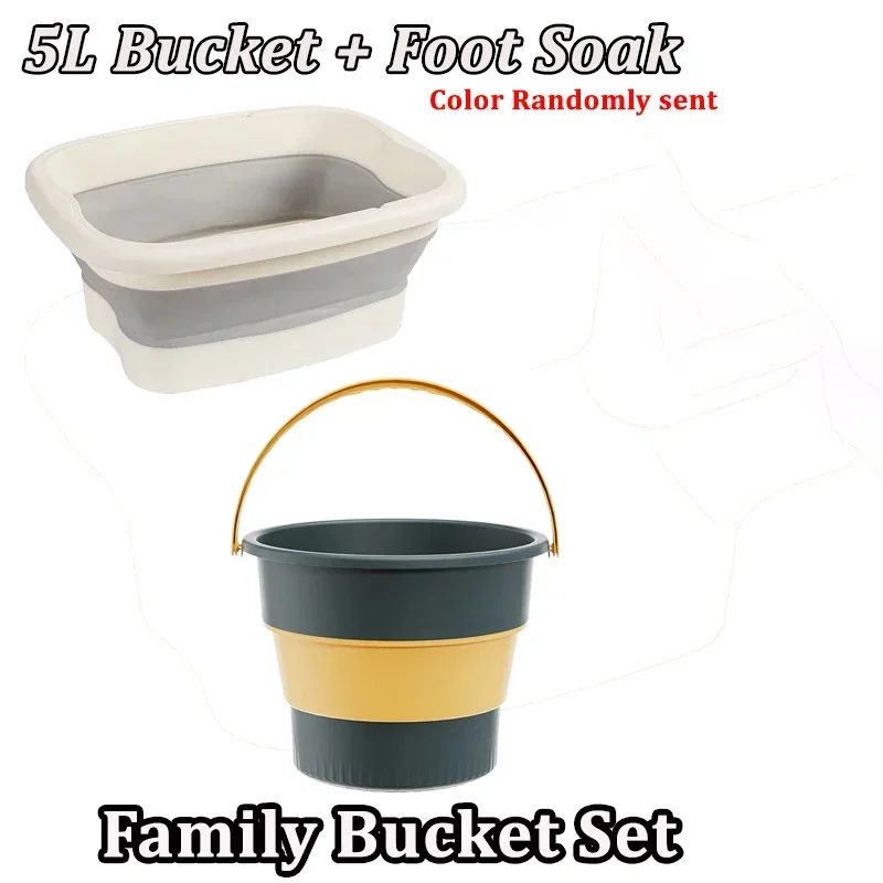 Foldable Footbath Massage Bucket Soaking Bucket Folding Basin Spa Foot Bath Bucket Household Sauna Bathtub Pedicure Bath Bathtub: GRAY