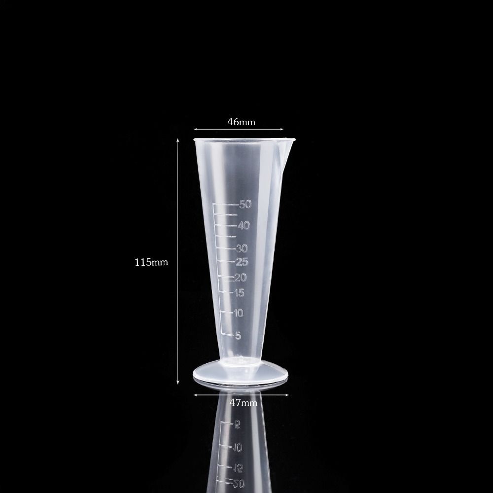 Vaso de medición graduado de plástico de gran capacidad, vaso de laboratorio transparente con tapa, taza mezcladora transparente, cocina y horneado: Castaño