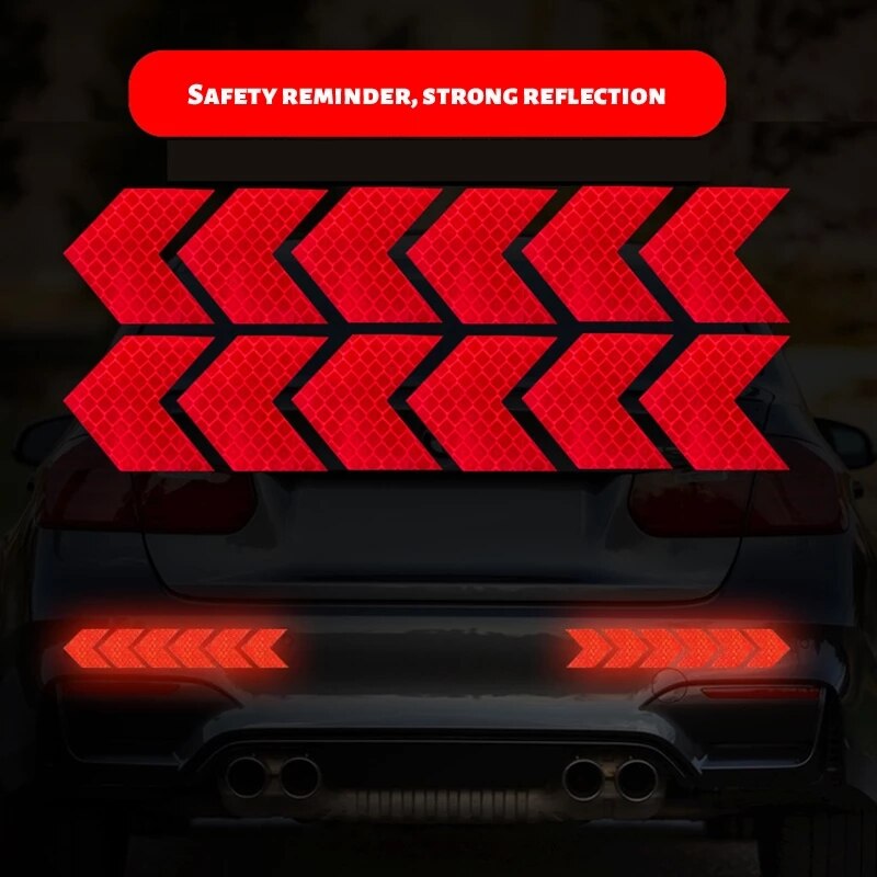 12Pcs Bike Reflecterende Stickers Fiets Spatbord Sticker Auto Motorfiets Fluorescerende Waarschuwing Decor Fietsen Lichtgevende Protector