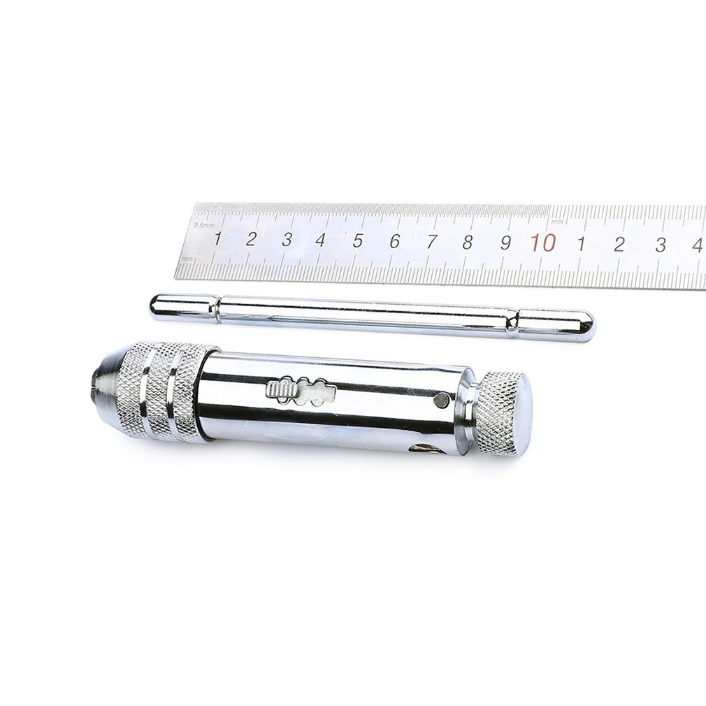Adjustable T-Handle Ratchet Tap Wrench Machinist Tool Twisted Wire Tapping Hand Tap Wrench T-shape Tap Hinge Hand Tool