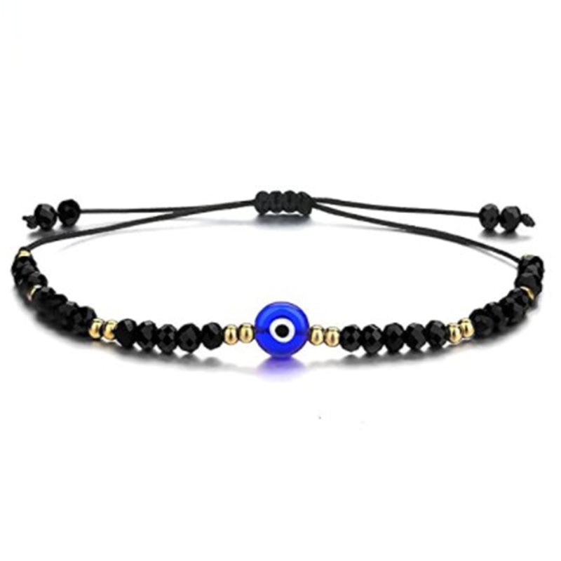 Pulseras de cuerda de 7 nudos hechas a mano, pulseras de cuerda roja con abalorios de mal de ojo, pulsera de Amistad tejida ajustable apilable