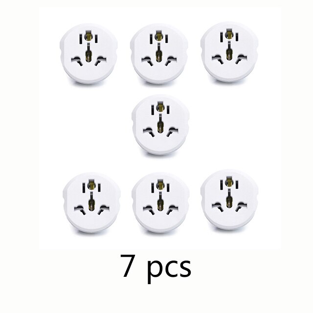 AU US UK CN plug to EU wall plug AC 250V travel adapter universal AUKTION 16A converter plug 2 round pin socket: 7PCS Random Color