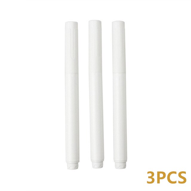 3/5/10Pcs White Liquid Chalk Pen Marker Glass Windows Blackboard Stickers Liquid Ink Pen Used On Chalkboard Window White Pen: 3PCS White Pen