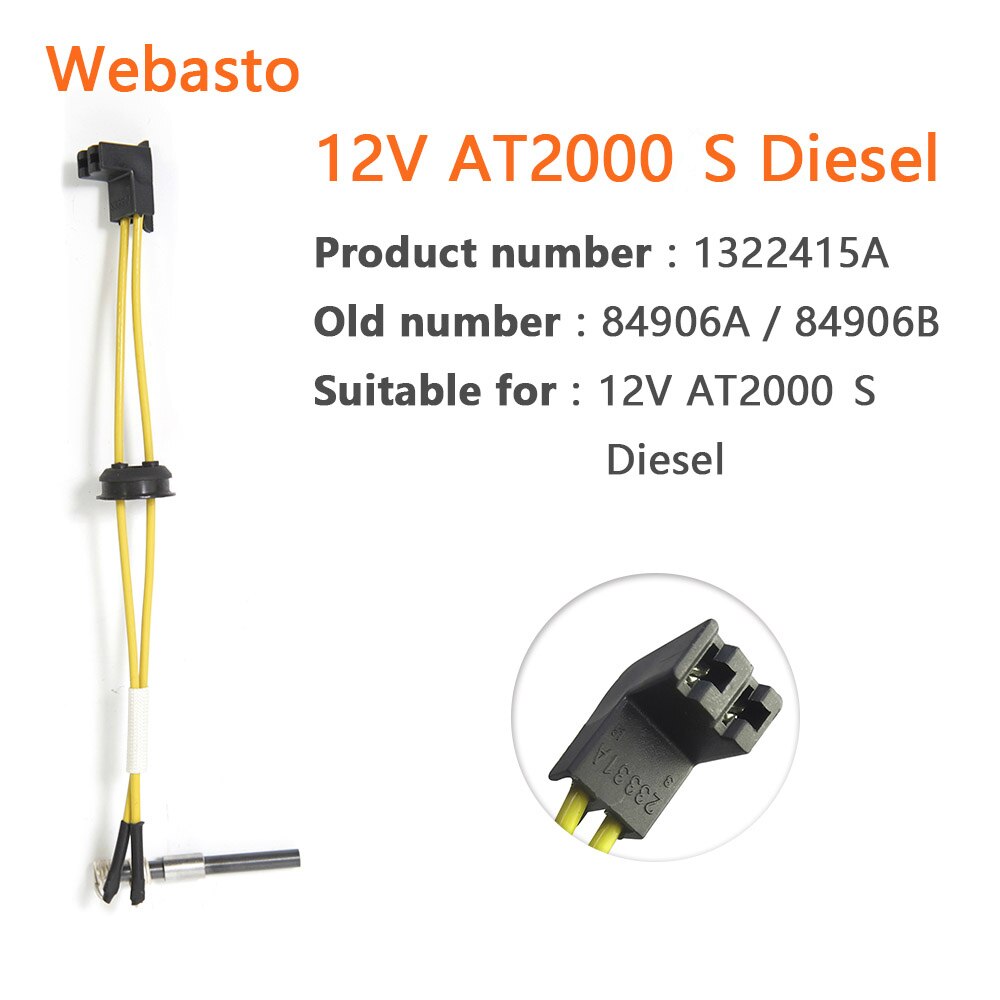 Keramisk pin gløderør til webasto air top 2000 st / s 12v/24v diesel parkeringsvarmer til 1322420a 1322411a 1322415a 1322408a: At 2000 s-12v