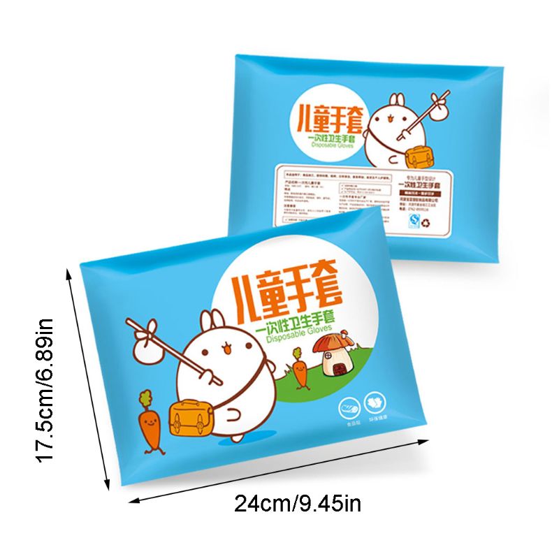 100 stuks pe plastic doorzichtige wegwerphandschoenen oliebestendig verdikt restaurant kinderen  h37f