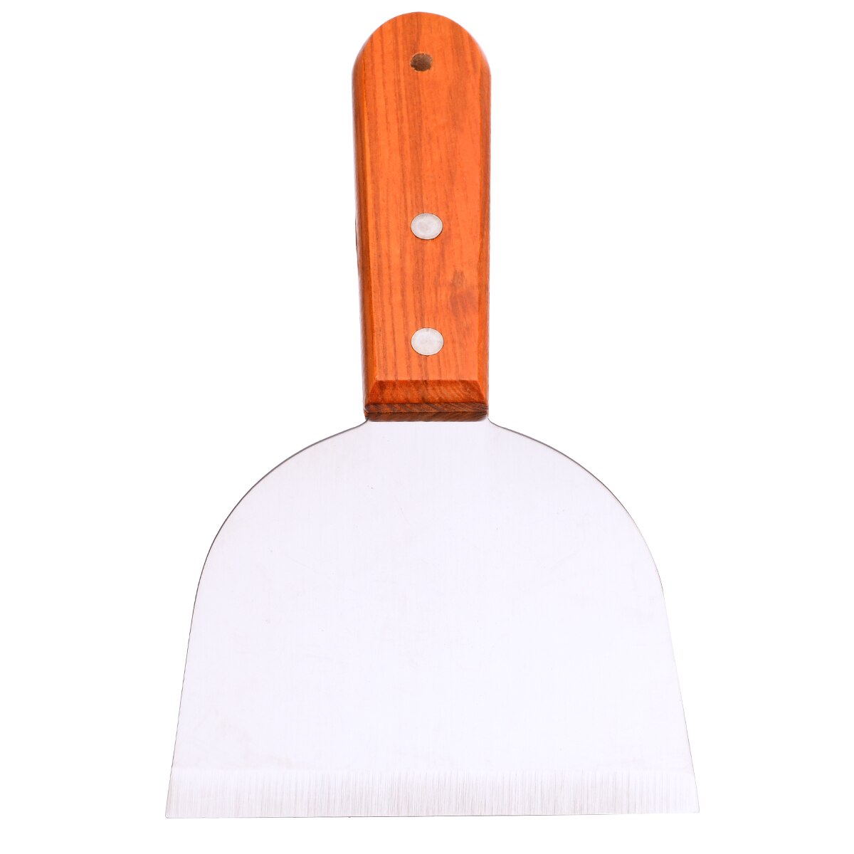 5pcs/set Kitchen Spatula Wooden Handle Grill Turner Stainless Steel Scrape For Pancake Teppanyaki Griddle Cooking Utensil