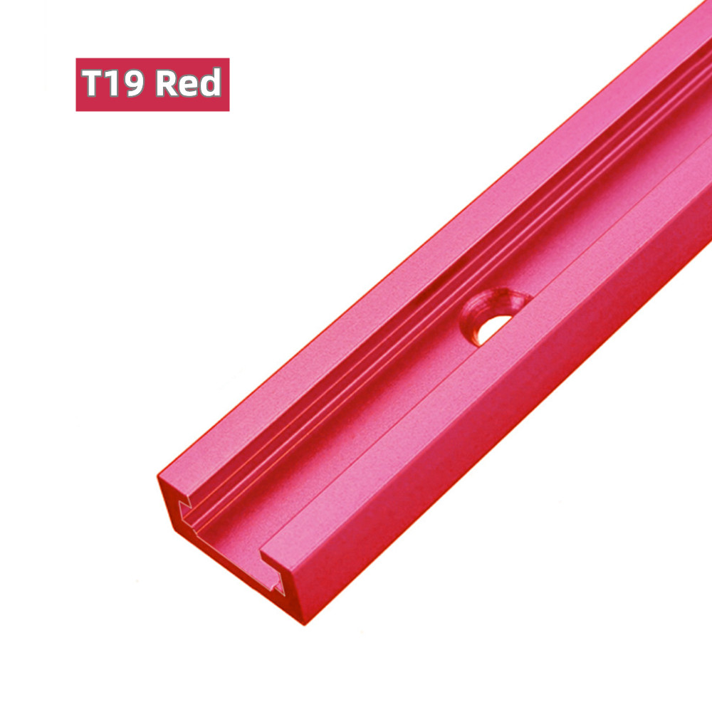 T-Schiene Holzbearbeitung T-Nut Slide Track Aluminium Gehrung T-Schiene, T-Nut Gehrungsschiene Jig T Schraube Vorrichtung Schlitz Säge/Router Tisch Werkzeug: Rot / l