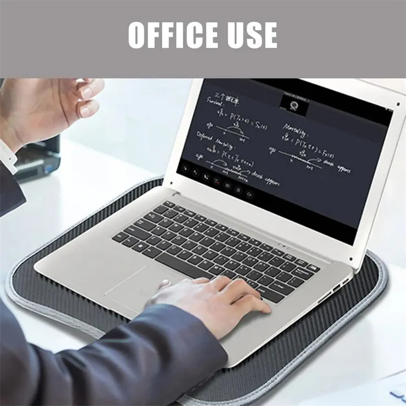 Laptopstativ skrivebordspute for bærbar pc med pute fangeskrivebord med pute pute skrivepute polstret brett med håndtak for kontorarbeid