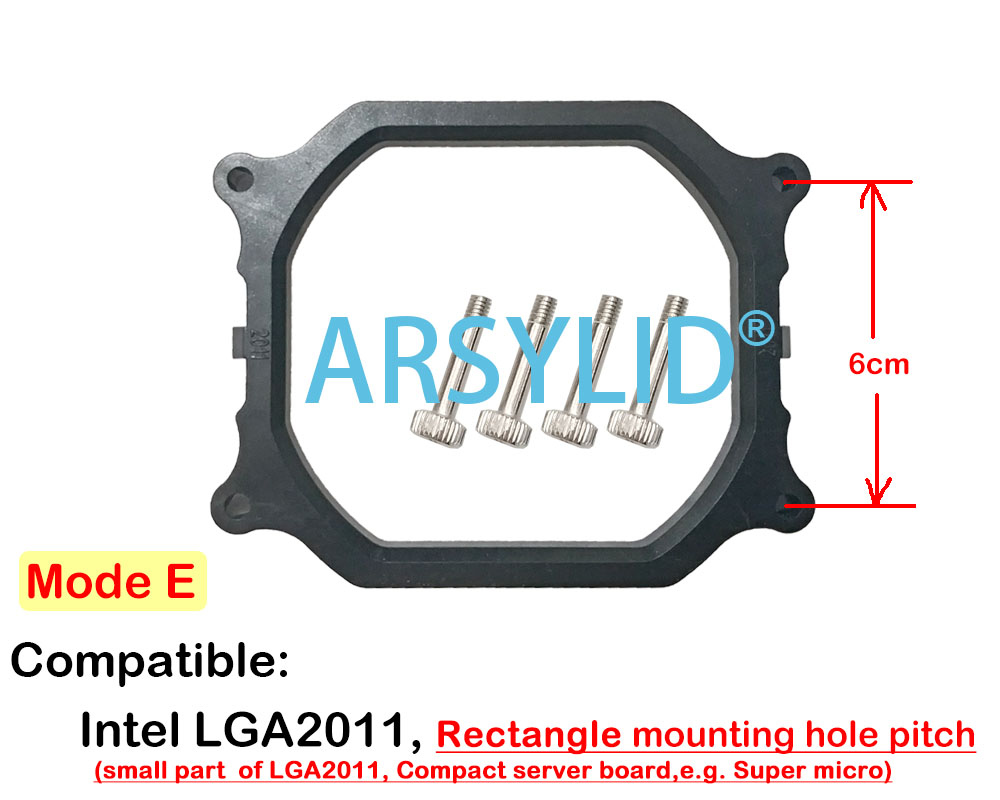 ARSYLID sokcet775 sokcet115x (1151 1150 1155 1156) mounting bracket and Backplane Screw fixed: mode E