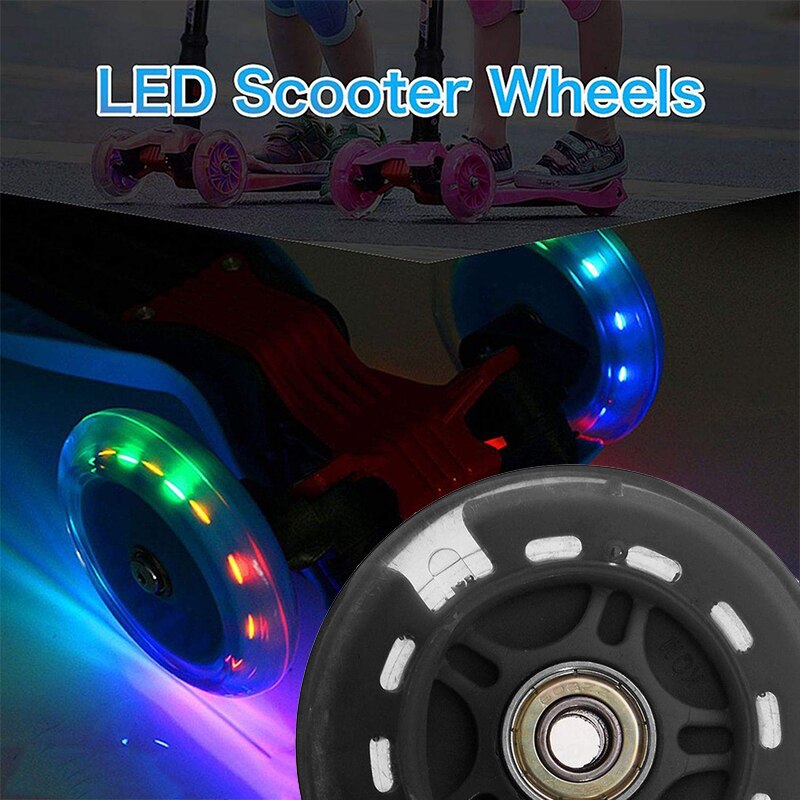 80Mm Led Knippert Wiel Mini Of Maxi Micro Scooter Knipperende Lichten Back Rear Kid Scooter Accessoires Speelgoed Scooters nemen