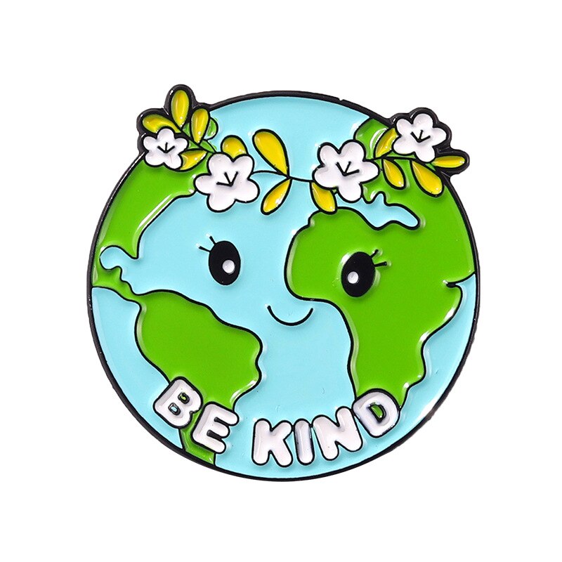 Creativo serie di protezione ambientale verde spilla in lega personalità della moda ambiente per la cura della terra accessori per Badge selvatici: style-1