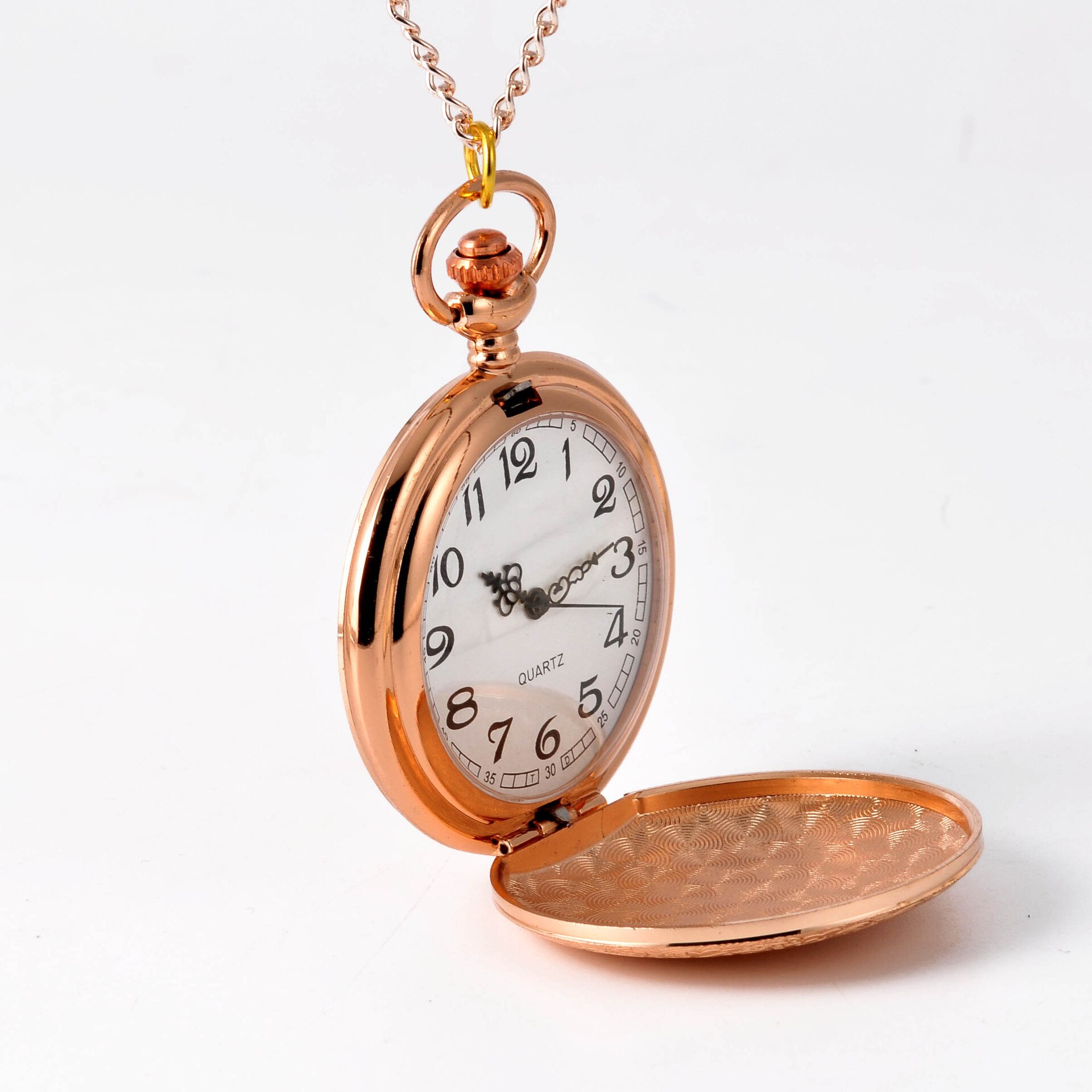 8840Large pocket watch rose gold flower carved exquisite palace pocket watch