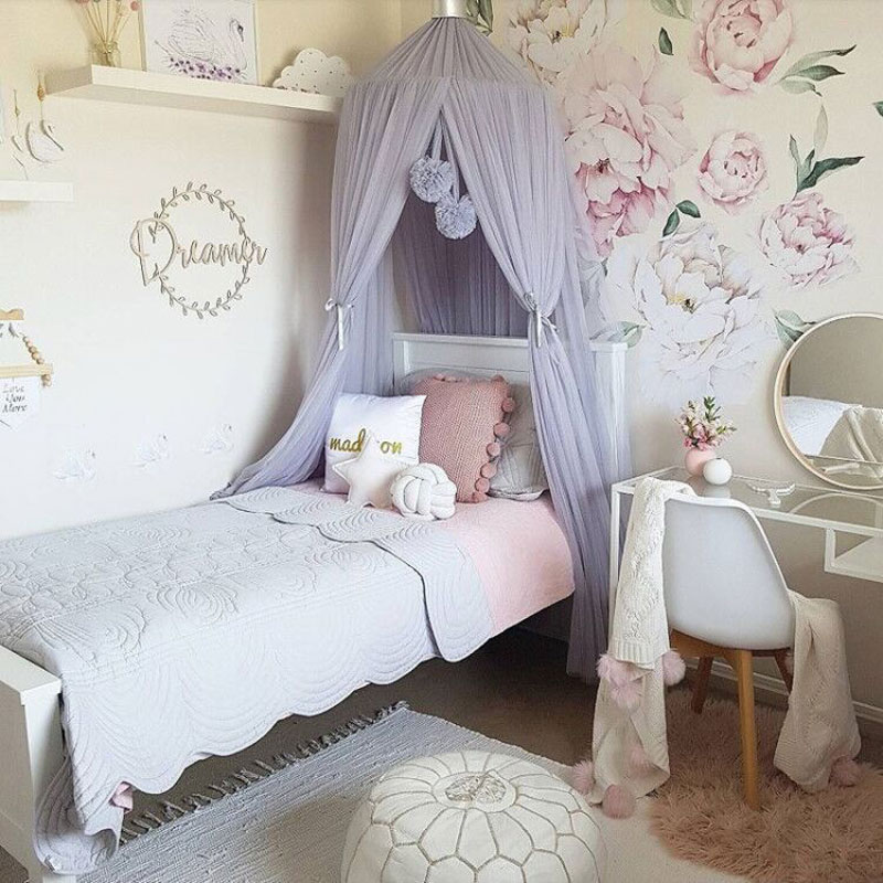 Letto bambino Appeso Baldacchino di Zanzara Della Principessa Netto Letto A Baldacchino Ragazze Decorazione Della Stanza Del Bambino Retine e Zanzariere Tenda Camera Dei Bambini Decor Baldachin