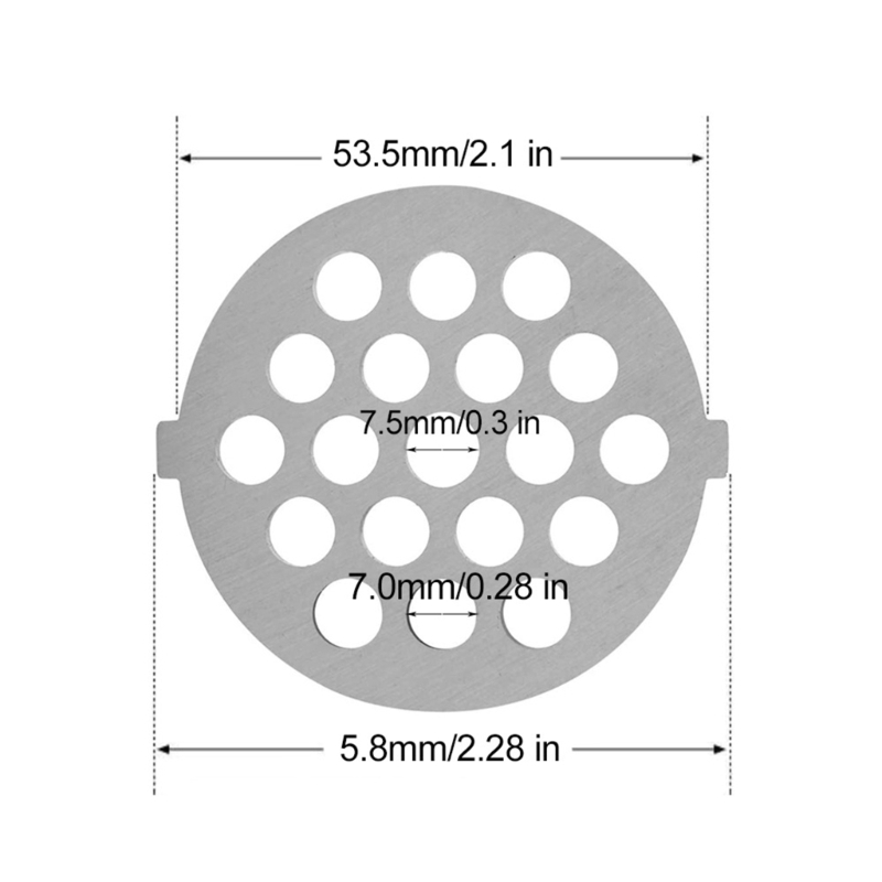 Stainless Steel Meat Grinder Plate Discs Plate Blade Mincer Plate Meat Grinder Replacement Accessories for Kitchen: Chocolate