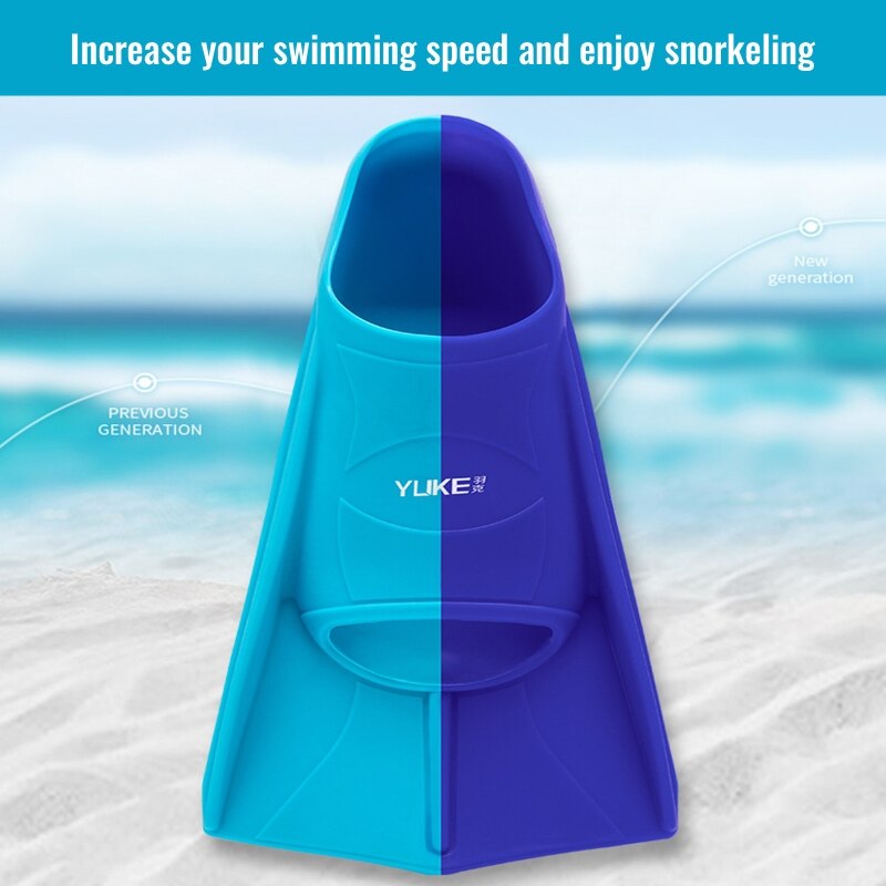 Duikuitrusting Volledige Voet Korte Siliconen Vinnen Voor Snorkelen Zwemmen Duiken, Drijvende Vinnen Comfortabele Zwemmen Flippers 24BD