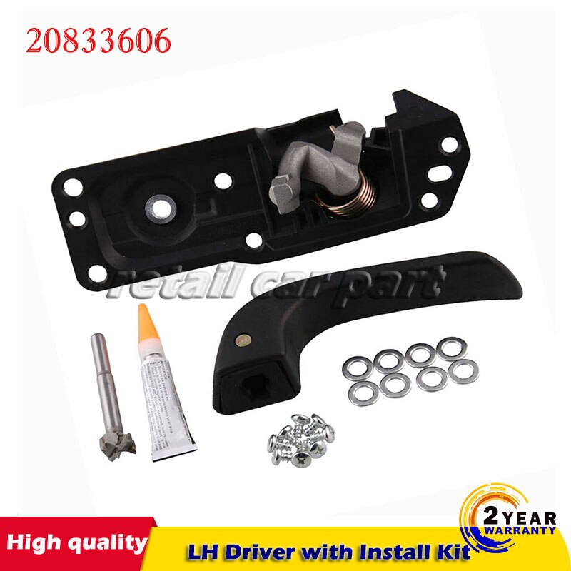 20833606 klamka wewnętrzna lewy sterownik z zestawem instalacyjnym dla 07-13 gmc Sierra jukon Chevrolet lawina Silverado podmiejski