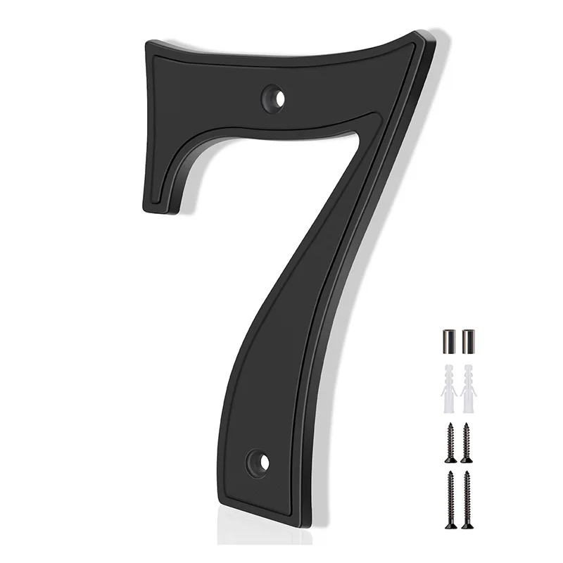 5 Inch Metal House Numbers for Outside, Modern Address Numbers for House, Anti-Rust Door Numbers for Front Door Garden Mailbox: Brown