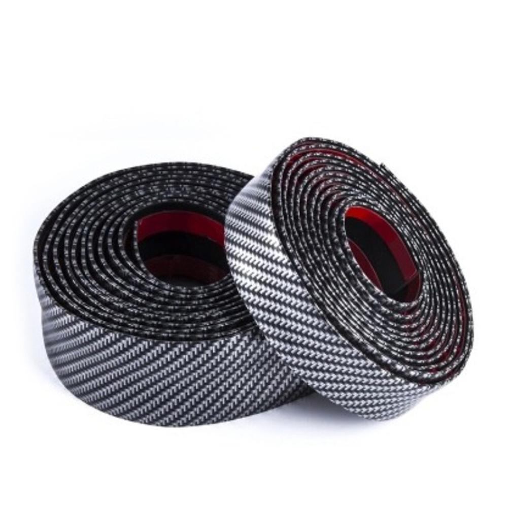 Bil klistermærker kulfiber gummi styling dørkarm beskytter trim universal bil krop beskyttende vinyl tilbehør bil