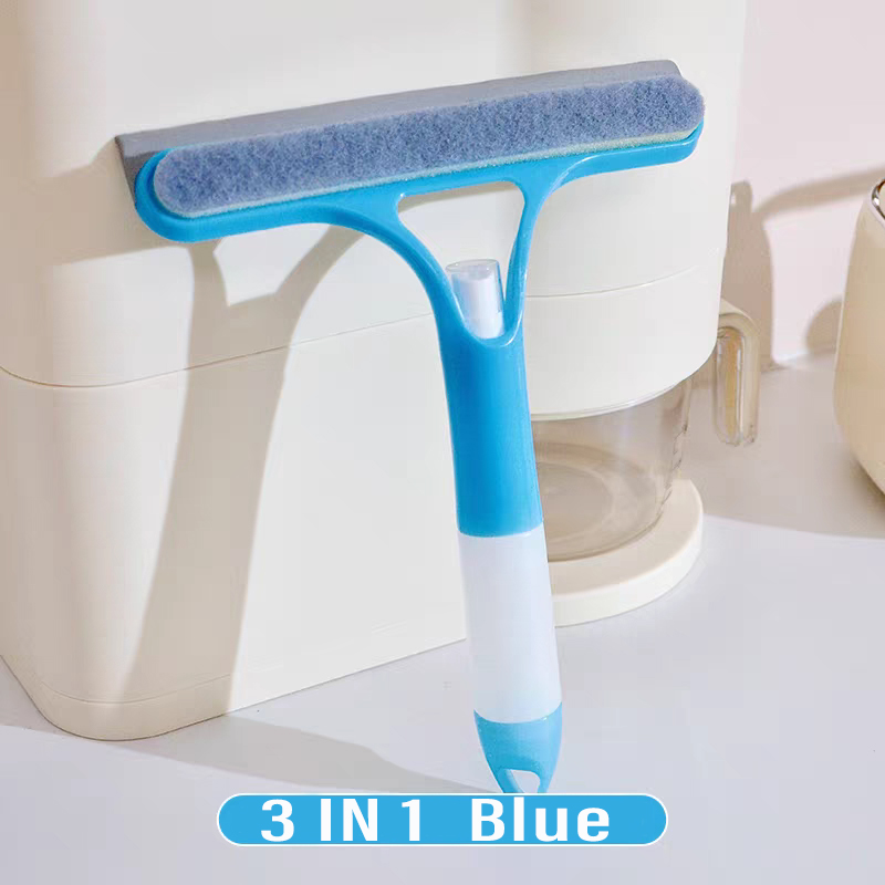 Limpiaparabrisas de mano 3 en 1, escobilla de goma para ducha de silicona con boquilla, regadera, herramienta de limpieza de vidrio para espejo de baño: Verde militar