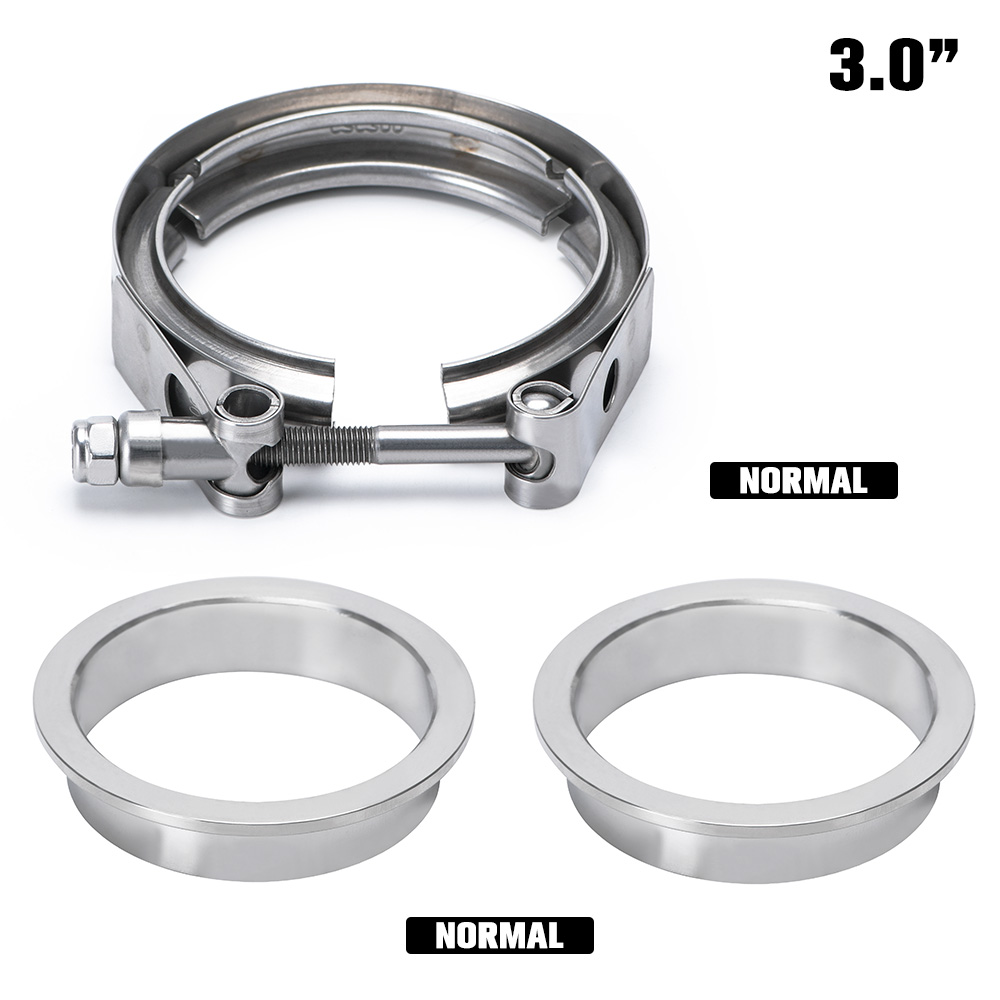 3 &quot;Sus 304 Staal Roestvrij Uitlaat V Band Klem Flens Kit Quick Release Clamp Mannelijke Vrouwelijke Flens Platte Flens auto Accessoires: VCN3 VFN3