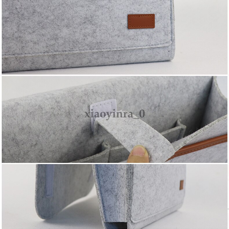 Felt Hanging Sofa Bedside Storage Bag Caddy Pocket Bedroom Phone Holder Book Organizer