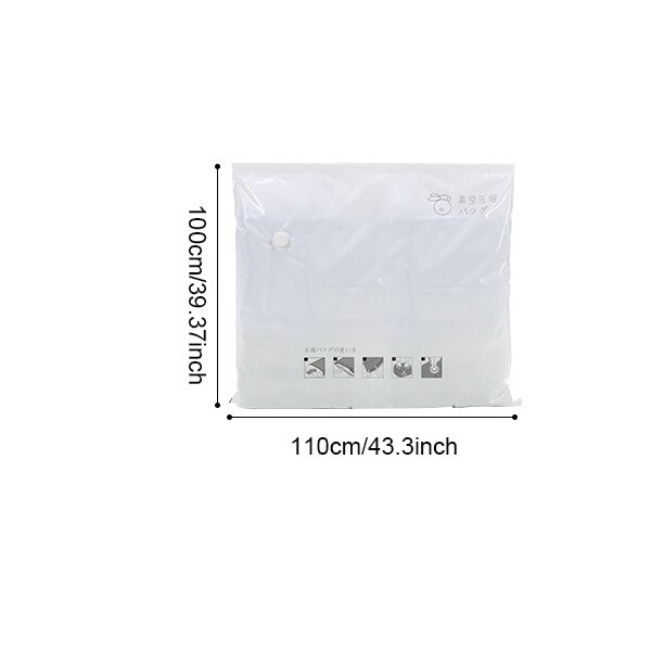 Bequem Vakuum Taschen Transparent Kleidung Quilt Saving Raum Paket Reise Kompression Startseite Organizer Zubehör Liefert: B 100X110cm