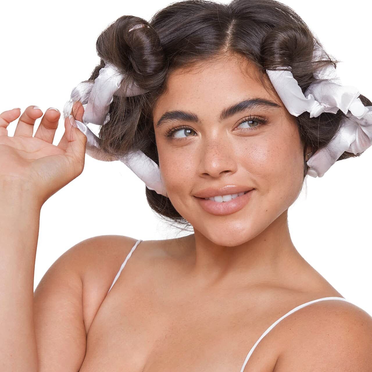 6Pcs Zachte Satijnen Kussen Rollers Haar Rollen Slaap Hair Styling Tools Haar Krultang Rollers Magic Voor Vrouwen Of Kinderen krul Flexi Staven