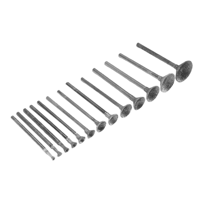 Diamant Bohrerset - 13PCS Slijptools - Polijstkits voor Dremel Roterende Gereedschappen: Default Title