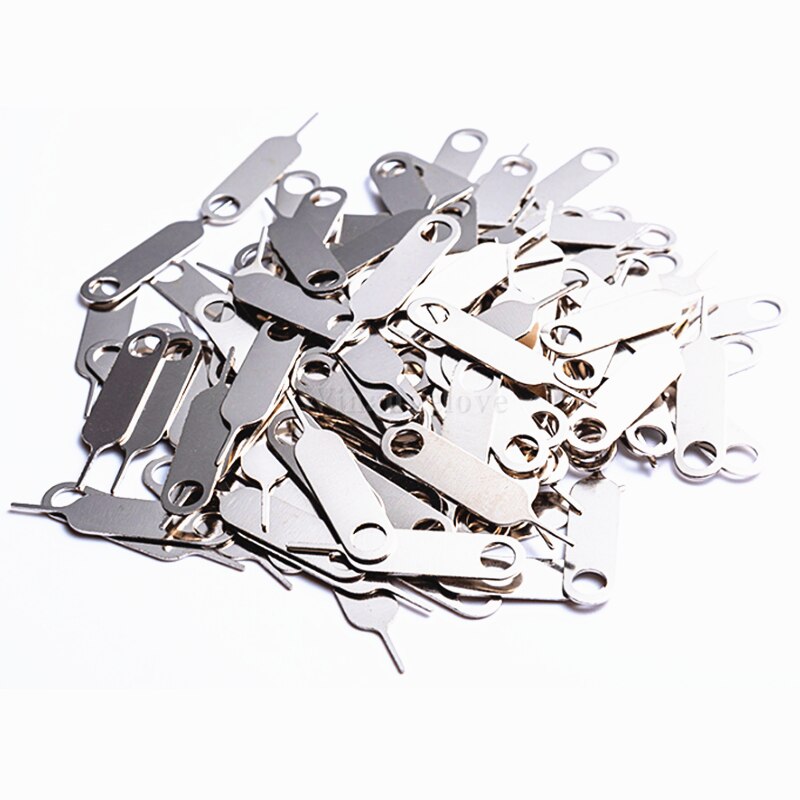 100 Stks/partij Sim Card Tray Removal Remover Eject Pin Naald Key Tool Voor Iphone 13 12 11X8 7 6 5 4