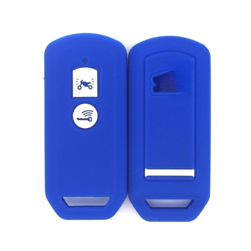 Portachiavi in silicone per Honda X ADV SH 125 150 300 Forza 125 300 PCX150 2018 Scooter per moto 2 pulsanti Smart Key: Dark blue