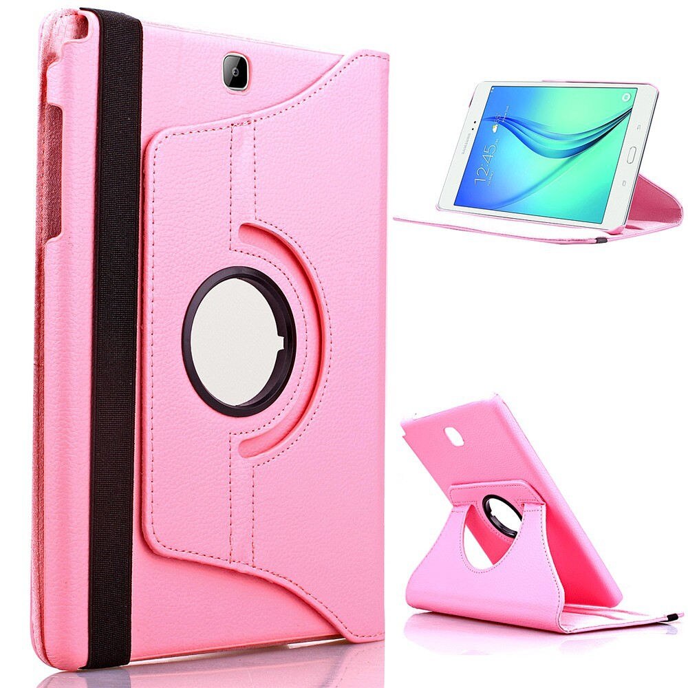 Para Huawei Media Pad T1 10 T1-A21W T1-A21L T1-A23L 9,6 "Tablet caso 360 giratorio soporte plegable soporte cubierta de cuero: For 360 Pink