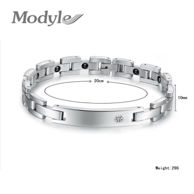 Zorcvens Liefhebbers Magnetische Gezondheid Armbanden Bangles 316L Rvs Zirconia Armband Voor Vrouwen Mannen: Women