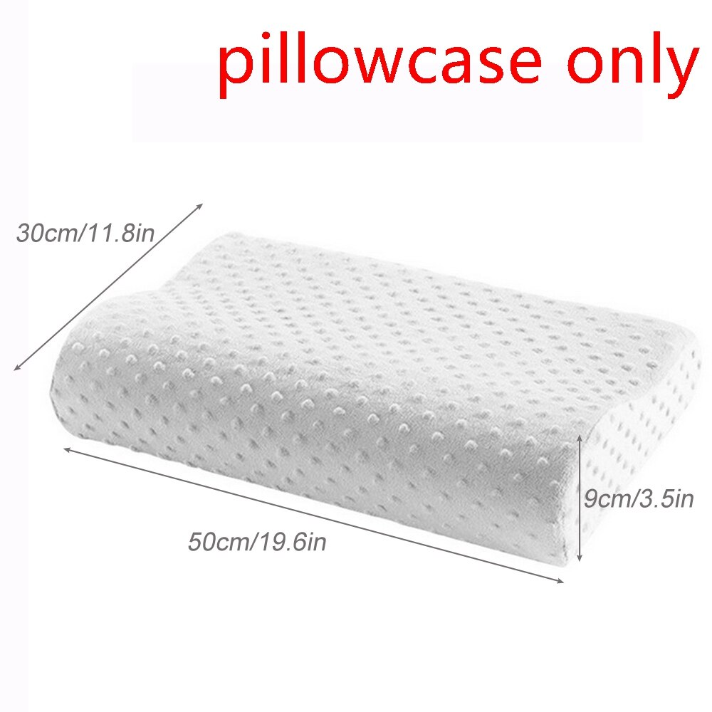 Memory Foam Kussensloop 50X30cm Bed Orthopedische Kussensloop Massage Voor Slapen Nek Pijn Cervicale Bamboe Bed Kussensloop: white pillowcase