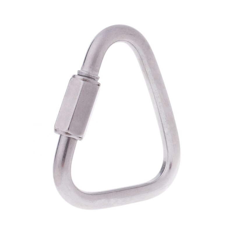 Mousqueton Triangle à vis en acier inoxydable 304, mousqueton de sécurité,