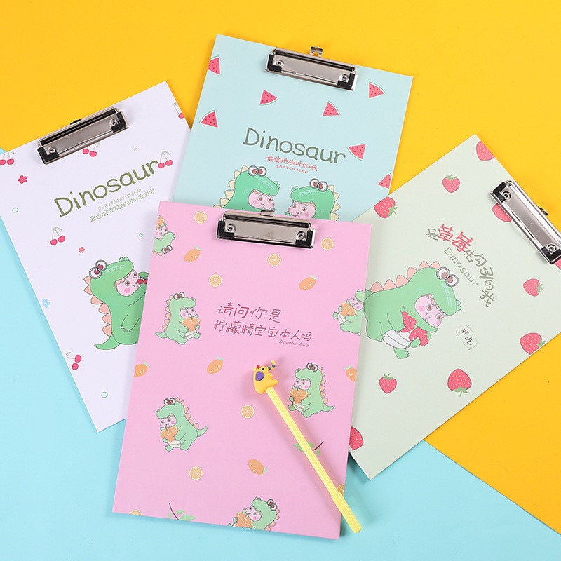 Kawaii  a4 papirholder hardboard skriveblok udklipsholder mappe dokumentholdere klip tavle skole kontor kontorartikler