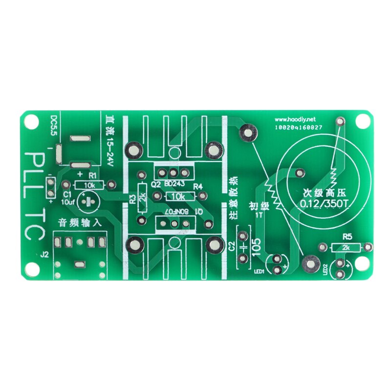 Kits 15W Tesla Mini Coil Plasma Speaker DC 15-24V Wireless Transmitter Generator